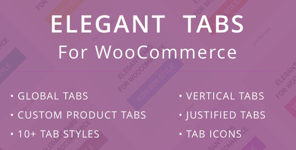 Elegant Tabs for WooCommerce 商品选项卡插件