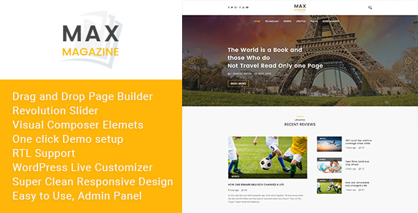 Max Magazine v1.0 - 新闻杂志WordPress主题