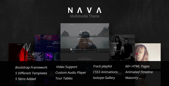Nava - 音乐乐队HTML模板