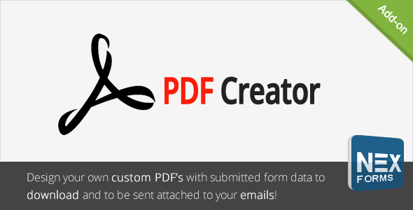 PDF Creator for NEX-Forms WordPress表单附件
