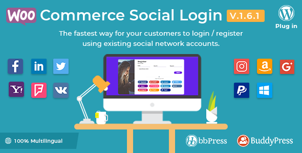 WooCommerce Social Login 社交登陆插件