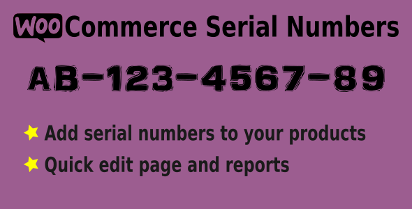 WooCommerce Serial Numbers - 自定义订单号WordPress插件