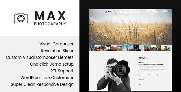 Max Photograpy - WordPress Theme for Photographers