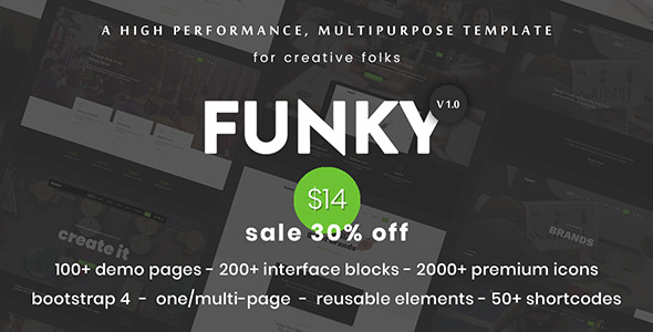 Funky - 专业创意多用途HTML模板