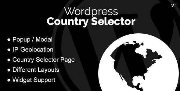 Wordpress Country Selector 访客地区切换插件