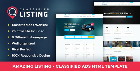 Listing - 分类广告商家目录HTML模板