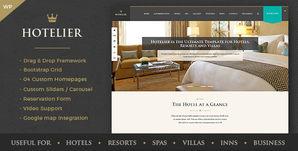 Hotelier v1.0 - 酒店旅游预订WordPress主题