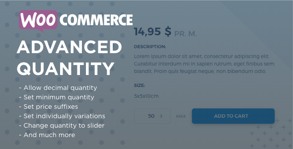 WooCommerce Advanced Quantity 高级商品数量管理插件