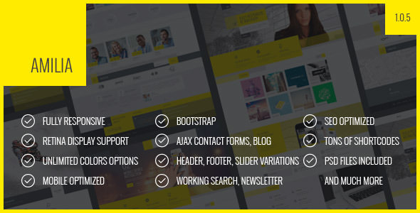 Amilia v1.3.6 - 多用途单页WordPress主题