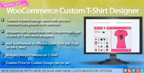 WooCommerce Custom T-Shirt Designer T恤衫定制插件
