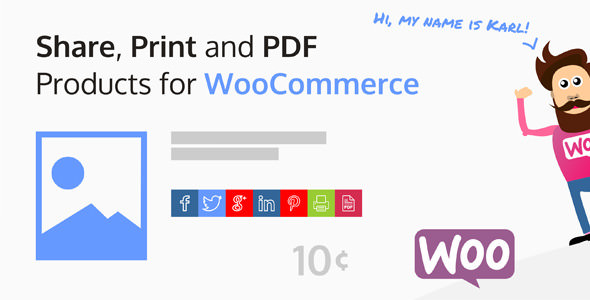 Share Print and PDF Products for WooCommerce PDF 打印插件