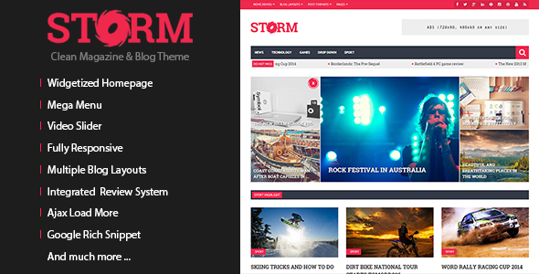 Storm v1.3.2 - 简约博客杂志WordPress主题