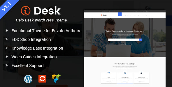 iDesk v1.2 - 问答知识库WordPress主题