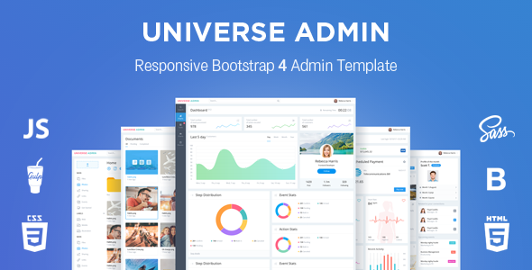 UniverseAdmin - 响应式Bootstrap 4 管理模板
