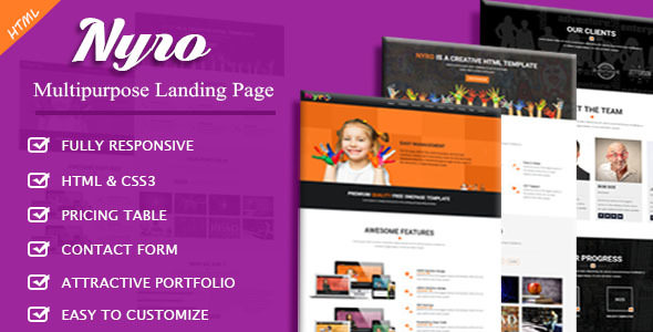 Nyro - 多用途着陆页HTML模板