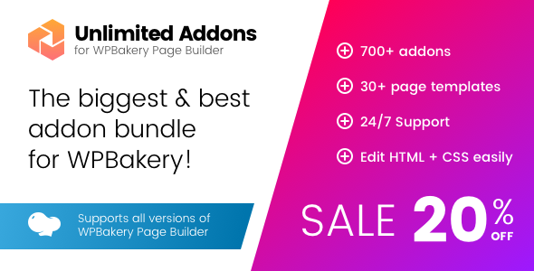 Unlimited Addons for WPBakery Page Builder 可视化编辑器扩展插件