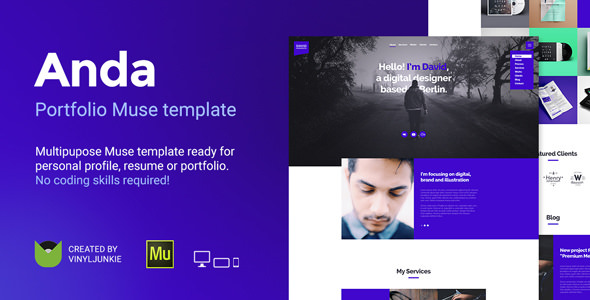 Anda v1.0 -创意作品展示Muse模板