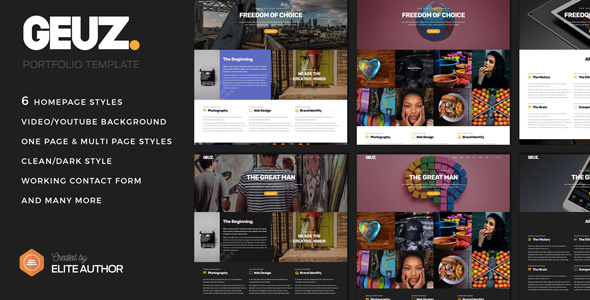 Geuz - Responsive One Page Portfolio Template