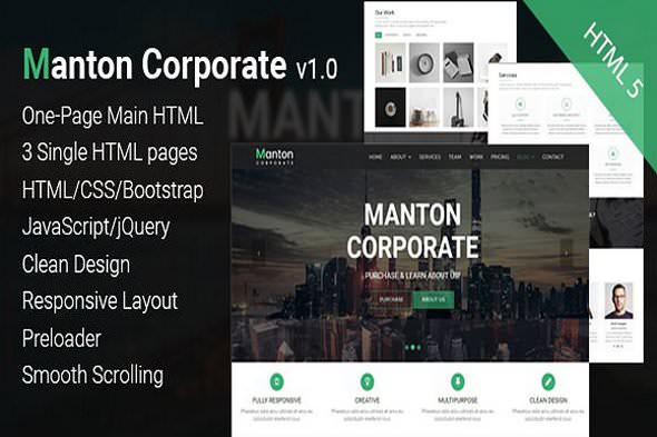 Manton Corporate v1.0 - 企业公司HTML 5模板
