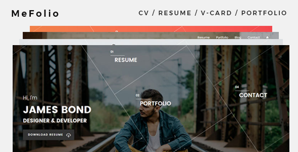 Mefolio v1.0 - 响应式个人WordPress主题