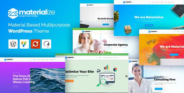 Materialize -  素材设计网站模板WordPress主题