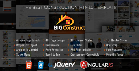 Big Construct - 施工建筑HTML模板
