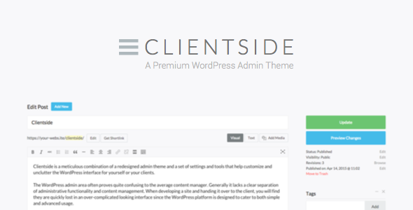 Clientside - WordPress后台模板插件