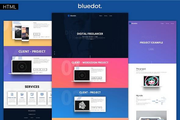 Bluedot v1.0 - 迷你作品展示HTML模板