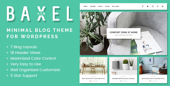 Baxel - Minimal Blog Theme for WordPress