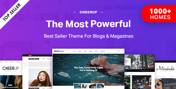 CheerUp - 博客杂志网站模板WordPress主题