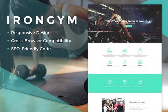IronGym 体育健身HTML模板