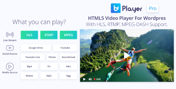 bzplayer Pro - 响应式多功能播放器WordPress插件