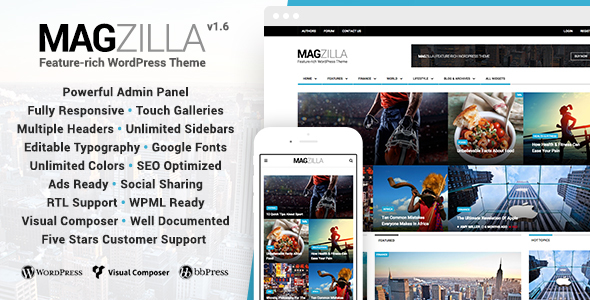 MagZilla v1.6.0 - 新闻博客WordPress主题