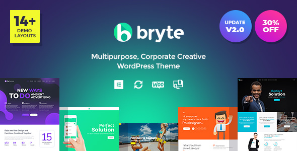 Bryte v1.0.0 - 创意多用途商业WP主题