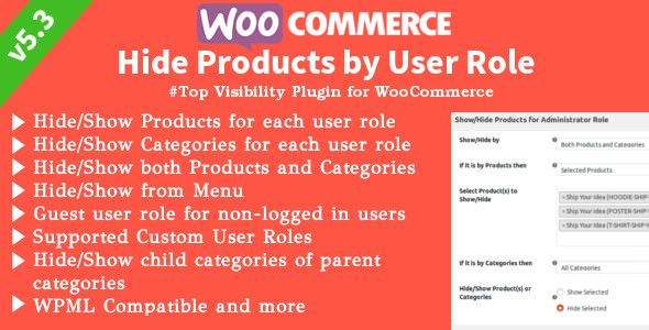 WooCommerce Hide Products 产品隐藏插件