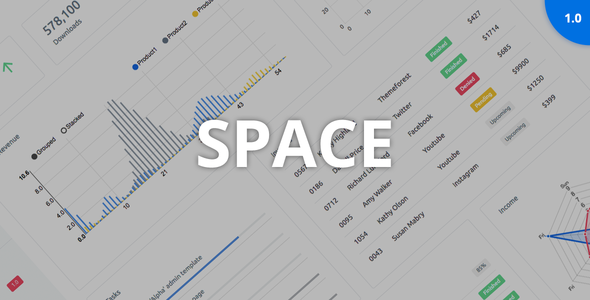 Space v1.0 - 响应式管理面板HTML模板