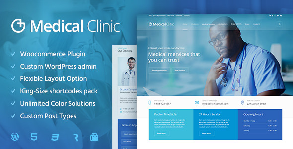 Medical Clinic - 医院门诊医疗健康网站WordPress主题