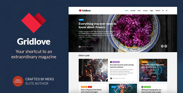 Gridlove - Creative Grid Style News & Magazine