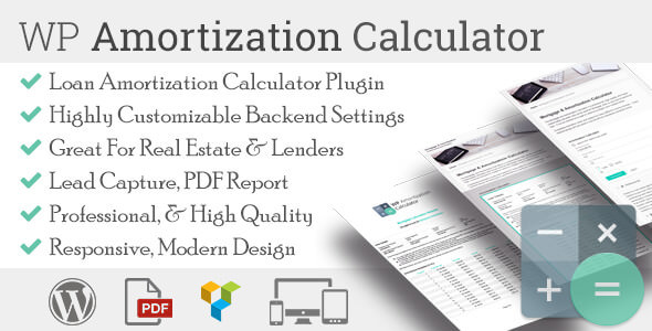 WP Amortization Calculator 专业计算器插件
