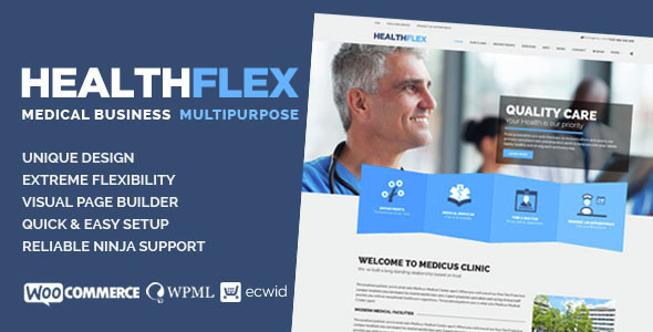 HEALTHFLEX - 医疗健康网站模板WordPress主题