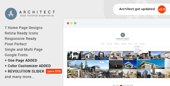 Architect v2.4 - 创意建筑设计WordPress主题