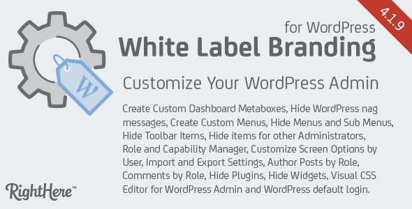 White Label Branding for WordPress - 自定义白色标签插件