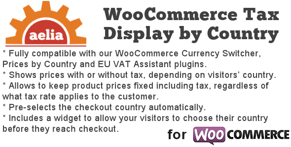 Tax Display by Country for WooCommerce 增值税/税务插件