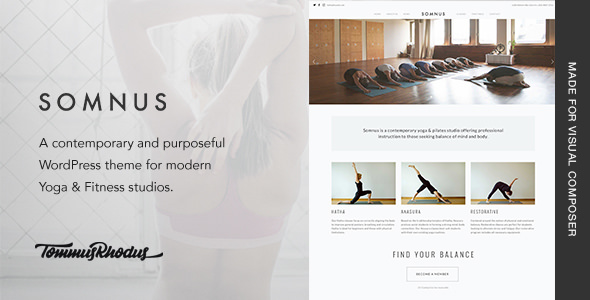 Somnus - 瑜伽健身房WordPress的主题