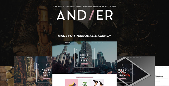 Andier - 多用途作品展示网站模板WordPress 主题