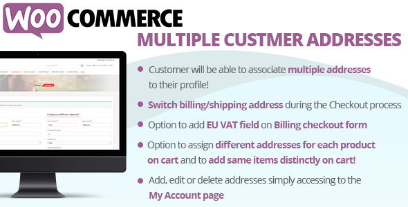 WooCommerce Multiple Customer Addresses 客户多地址插件