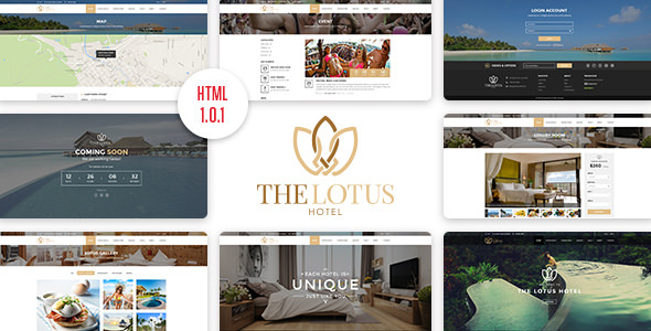 Lotus v1.0.1 - 酒店预订HTML模板