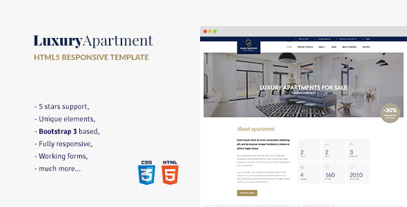 Luxury Apartment v1.3 - 房产公寓HTML5模板