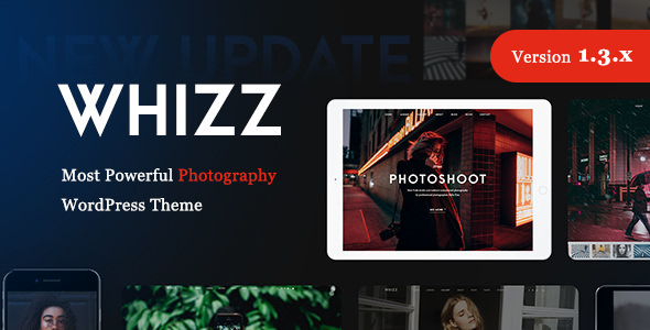 Whizz - 摄影相册展示网站模板WordPress主题