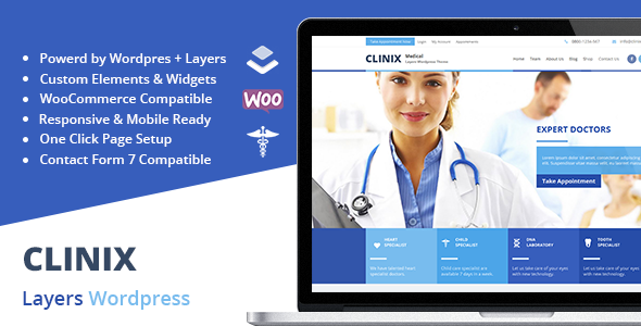 Clinix Medical - 医疗电商WordPress主题